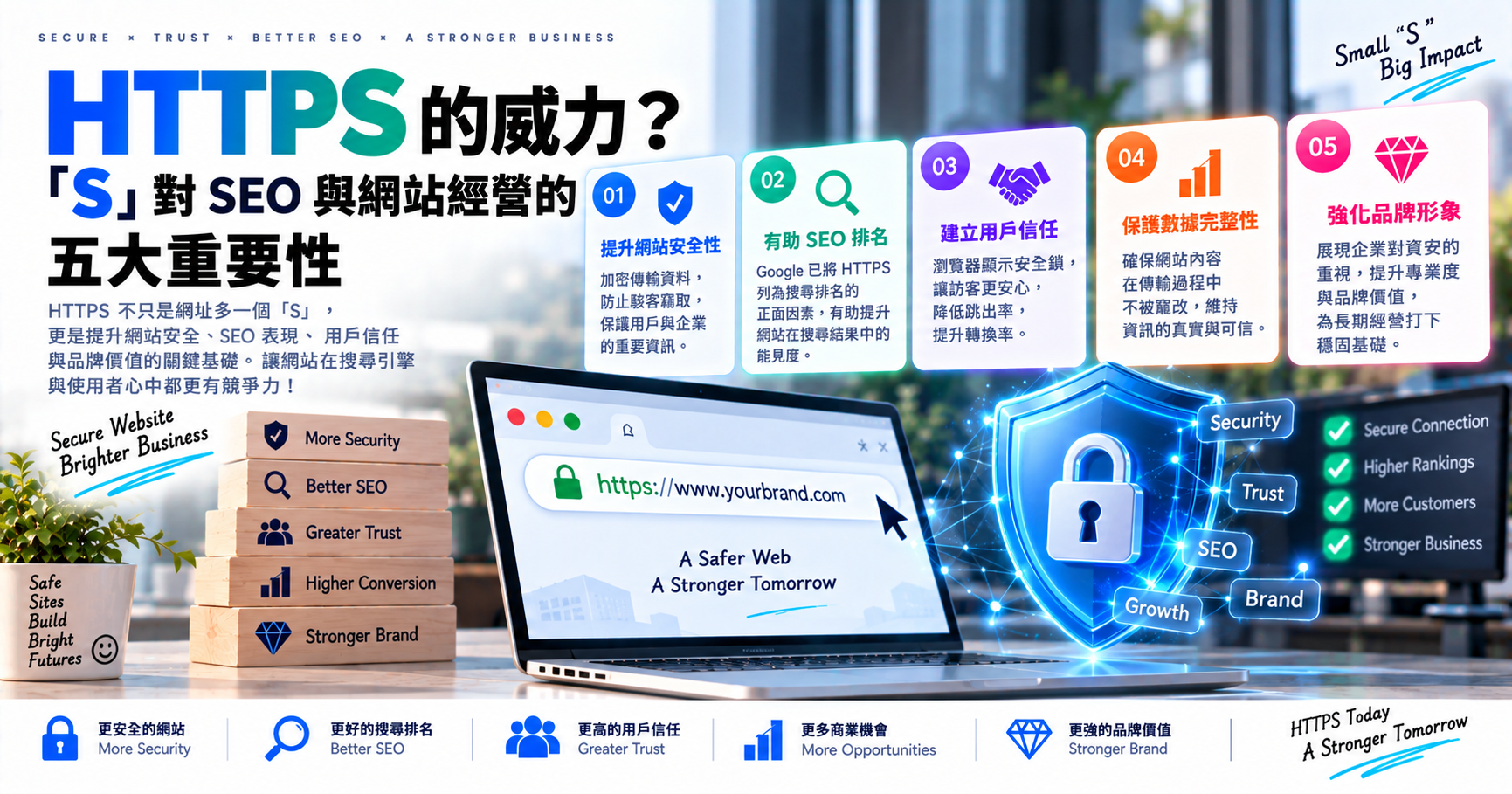 HTTPS 的威力？「S」對 SEO 與網站經營的五大重要性 文章封面