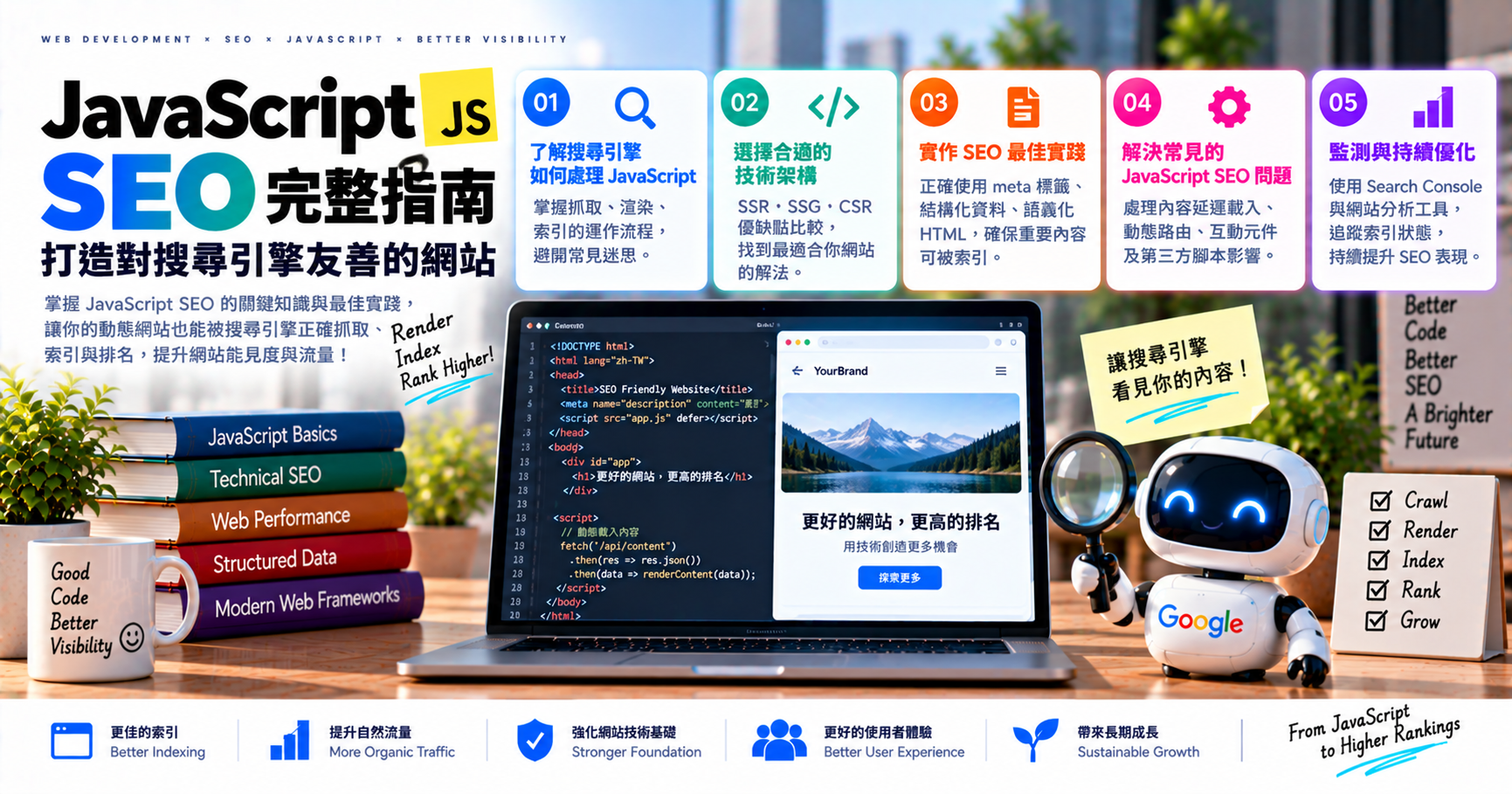JavaScript SEO 完整指南，打造對搜尋引擎友善的網站 文章封面