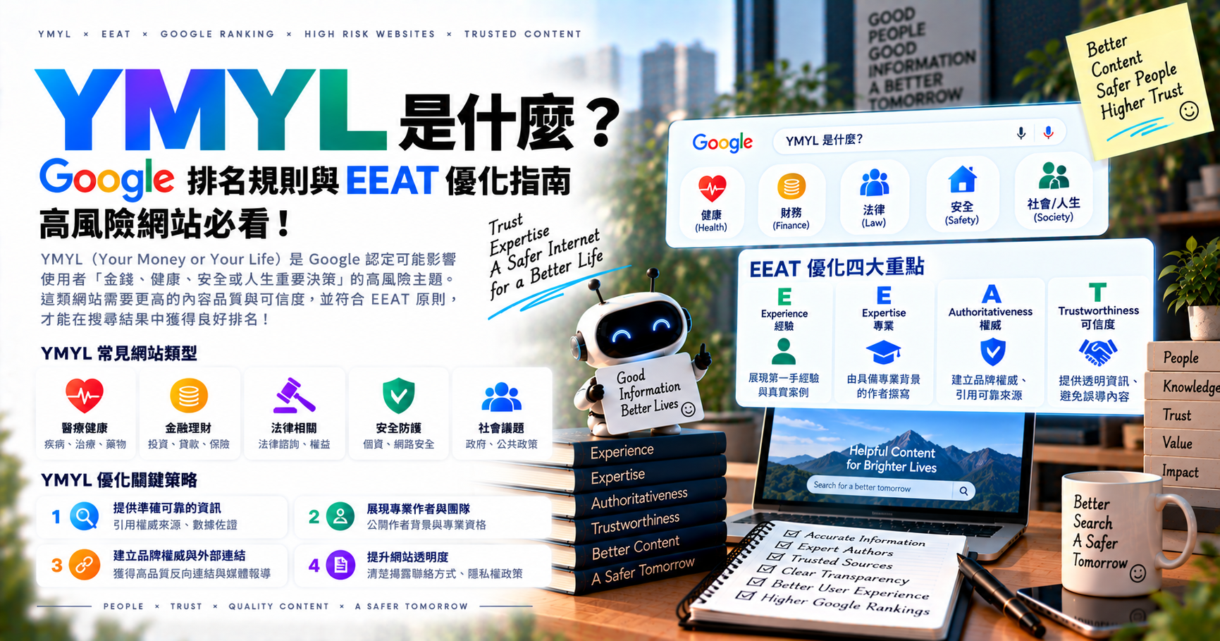 YMYL 是什麼？Google 排名規則與 EEAT 優化指南，高風險網站必看！ 文章封面