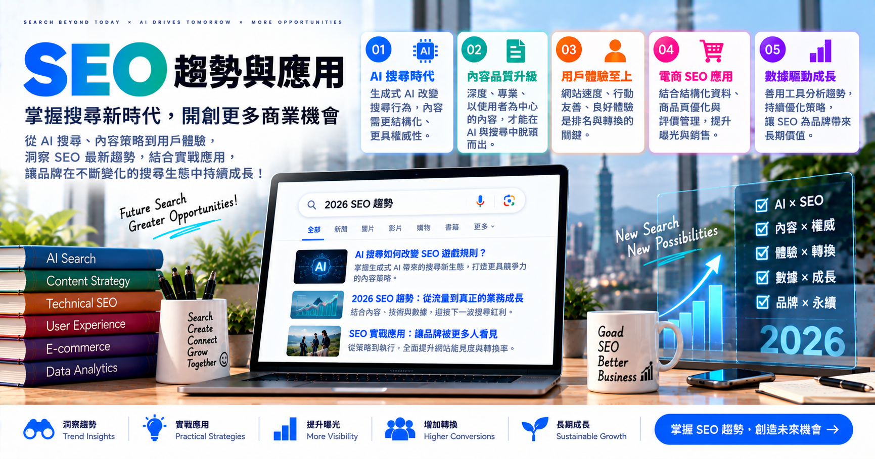 SEO 趨勢與應用 文章封面