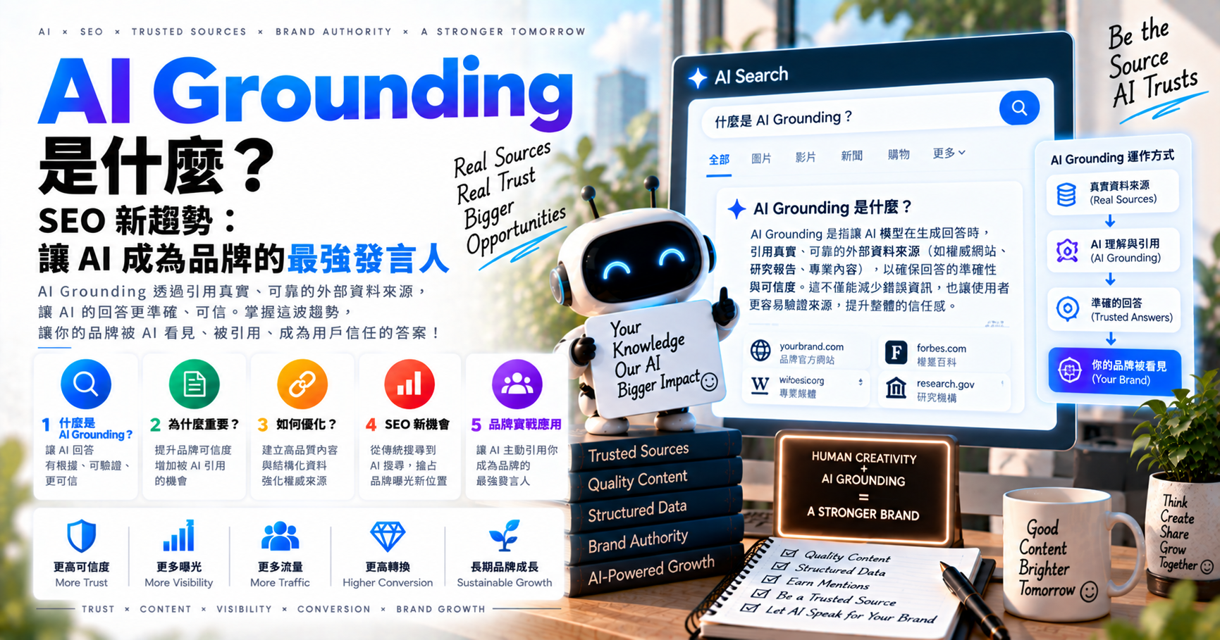 AI Grounding 是什麼？SEO 新趨勢：讓 AI 成為品牌的最強發言人 文章封面
