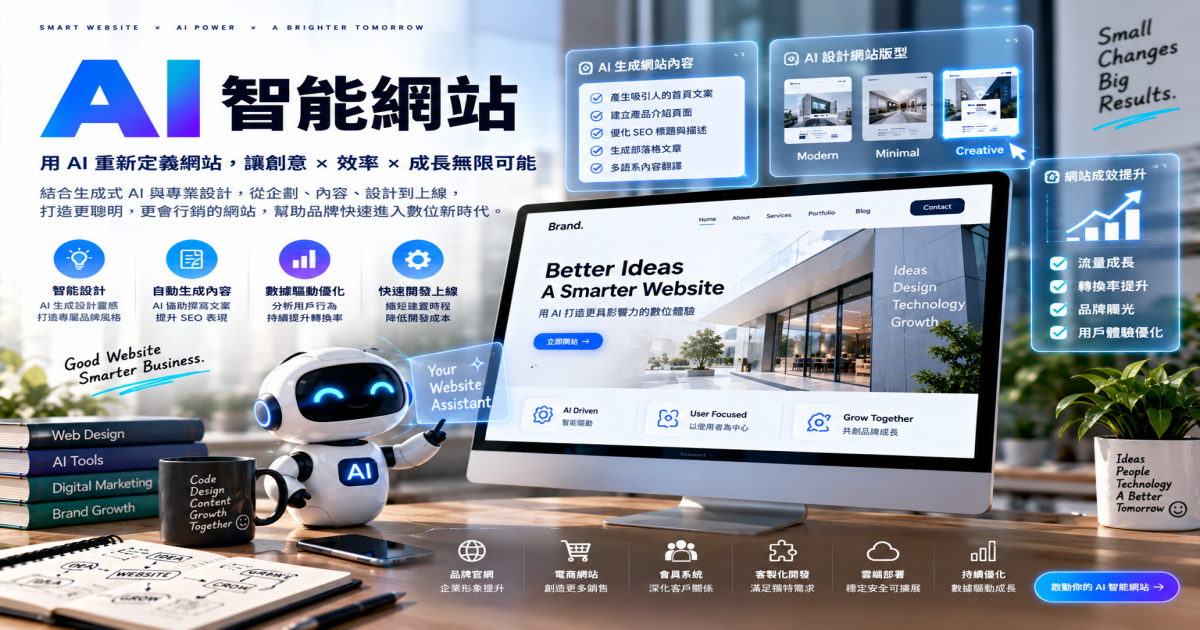 AI 智能網站系統 案例封面