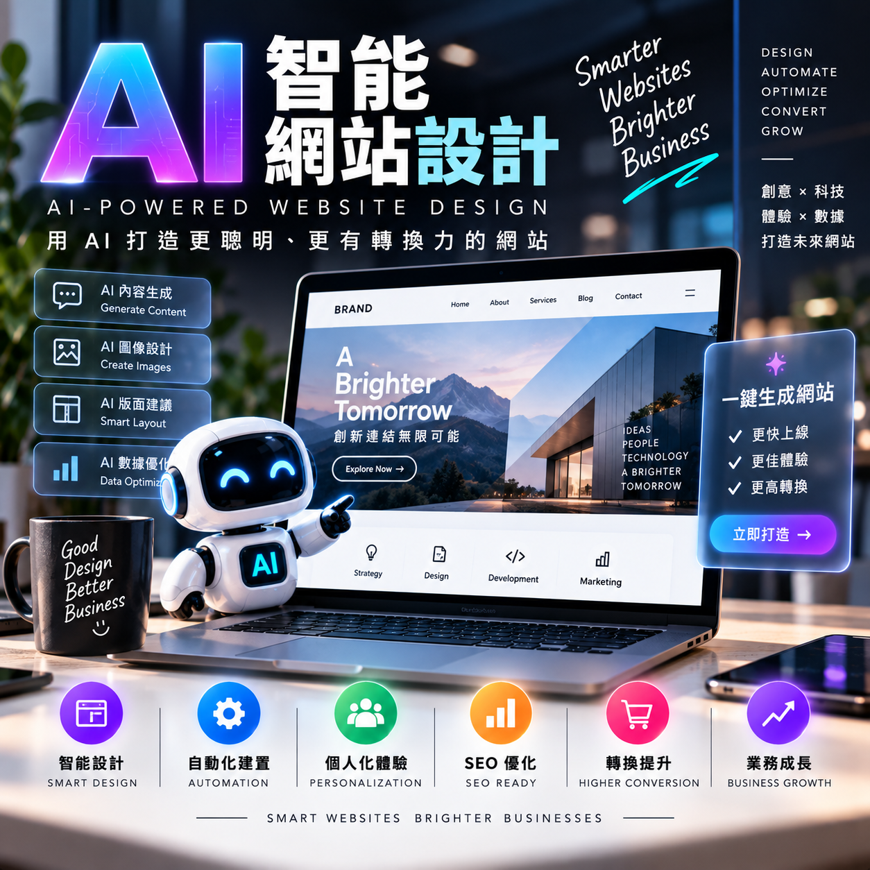 AI 智能網站設計 圖示