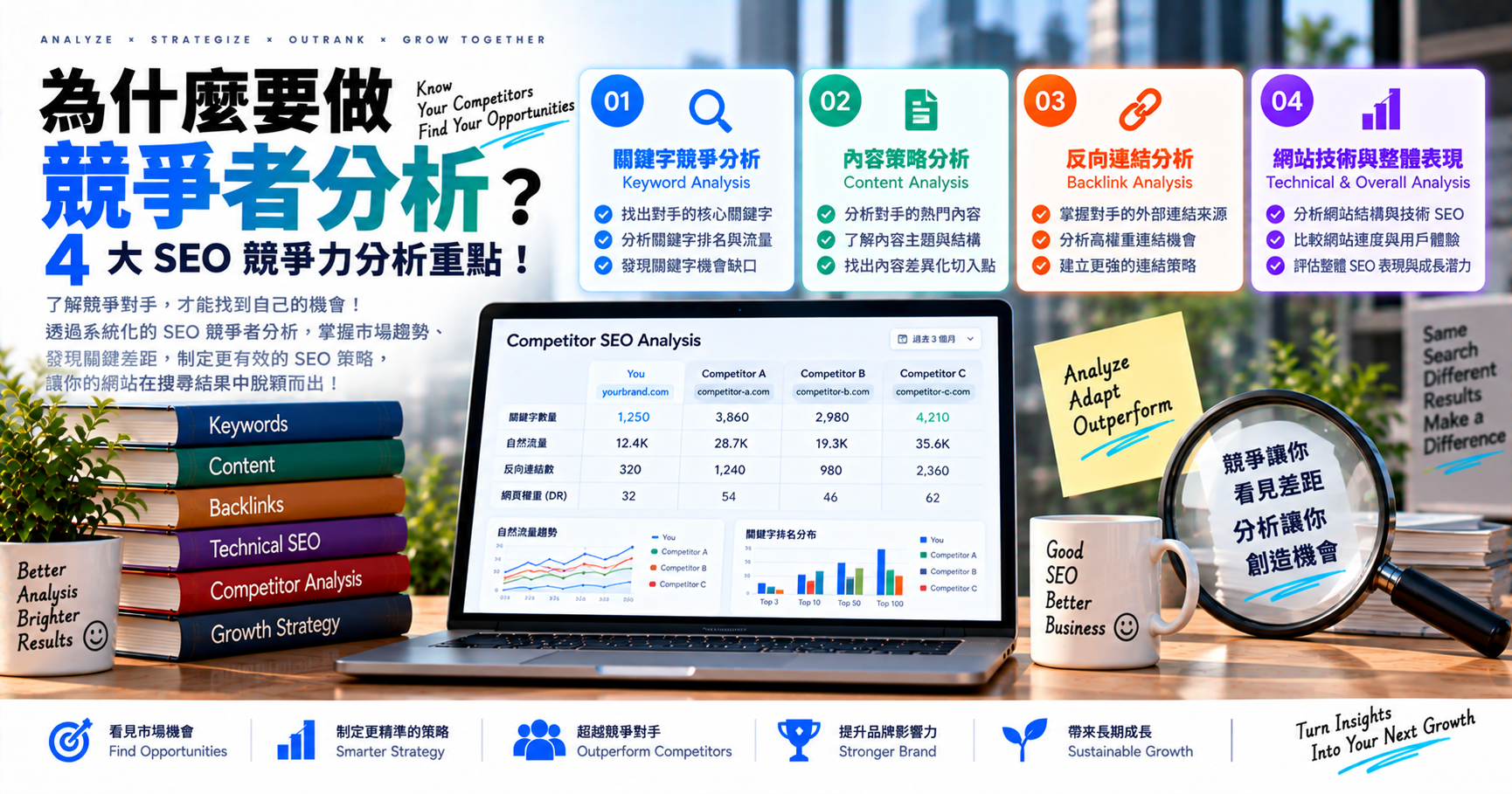 為什麼要做競爭者分析？4大SEO競爭力分析重點！ 文章封面