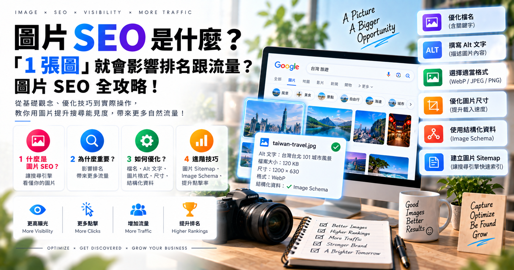 圖片 SEO 是什麼？「 1 張圖 」就會影響排名跟流量？圖片 SEO 全攻略！ 文章封面