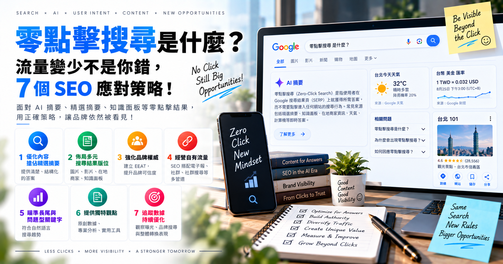 零點擊搜尋是什麼？流量變少不是你錯，7 個 SEO 應對策略！ 文章封面