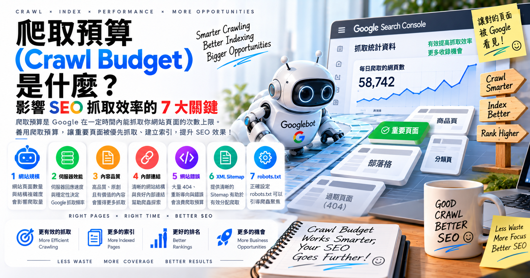 爬取預算（Crawl Budget）是什麼？影響 SEO 抓取效率的 7 大關鍵 文章封面